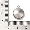 304 Stainless Steel Pendant Cabochon Settings STAS-I310-28P-3