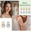 80Pcs 2 Colors Brass Cubic Zirconia Charms ZIRC-FH0001-45-6