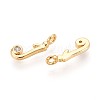 Brass Micro Pave Cubic Zirconia Charms KK-N263-97G-J-2