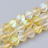 Synthetic Moonstone Beads Strands G-S283-8mm-14-1