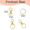 60Pcs Alloy Swivel Lobster Claw Clasps FIND-YW0004-54G-2