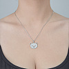 Non-Tarnish 201 Stainless Steel Hollow Bear Pendant Necklace NJEW-OY001-96-2