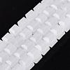 Imitation Jade Glass Beads Strands GLAA-R041-8x8mm-B01-1