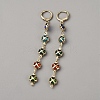 Brass Leverback Earrings EJEW-WH0004-209G-1