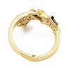 Adjustable Rack Plating Brass Micro Pave Cubic Zirconia Rings for Women RJEW-S392-03G-3