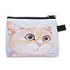 Cute Cat Polyester Zipper Wallets ANIM-PW0002-28M-2