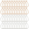 Olycraft 60Pcs 2 Colors Alloy Open Back Bezel Pendants FIND-OC0003-36-1