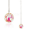 1Pc Transparent Glass Hanging Suncatchers AJEW-TADJ0001-02B-1