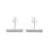 925 Sterling Silver Stud Earrings EJEW-S243-02S-1