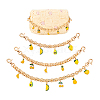 3Pcs 3 Styles Fruit Alloy Chains Bag Extender Chains AJEW-PH01583-7