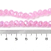 Baking Electroplate Glass Beads Strands DGLA-A039-J8mm-B18-4