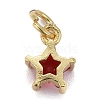 Brass Micro Pave Cubic Zirconia Pendants KK-P192-10-G01-2