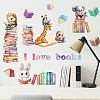 Translucent PVC Self Adhesive Wall Stickers STIC-WH0015-334-1