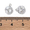 Brass Pave Clear Cubic Zirconia Charms CU-CBAD360-08P-01-3