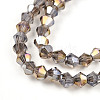Transparent Electroplate Glass Beads Strands EGLA-A039-T3mm-B30-3