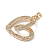 Brass Micro Pave Cubic Zirconia Pendants KK-C140-05C-G-2