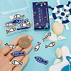 24Pcs 4 Colors Alloy Enamel Pendants FIND-SC0012-04-3