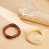 3Pcs 3 Style Imitation Marble Acrylic Bangles Set for Women BJEW-FI0001-11-4