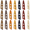 56Pcs 7 Colors 2-Hole Wood Buttons BUTT-GF0004-26-1