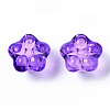 Transparent Spray Painted Glass Beads GGLA-S054-011A-01-2