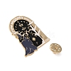 Gothic Witch Zinc Alloy Black Enamel Pin Brooches JEWB-D070-02G-02-3