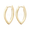 Clear Cubic Zirconia Teardrop Hinged Hoop Earrings for Women EJEW-P196-30G-1