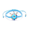 Big Evil Eye Braided Bead Bracelet BJEW-JB07109-05-1