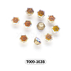 Hexagon Textured Glass Cabochons MRMJ-T009-163B-2