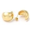 Rack Plating Brass Twist Teardrop Stud Earrings for Women EJEW-K247-01G-2
