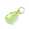 Spray Painted Brass Pendants KK-CBAE20A-01J-G-2