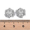 Brass Micro Pave Cubic Zirconia Beads Caps KK-B087-16A-P-3