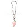 Strawberry Opaque Resin Pendants Decorations HJEW-JM01864-02-1