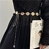Alloy with Iron Hollow Flat Round Link Chain Waist Belly Chains for Women FS-WG0D649-01-2