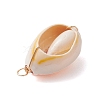 10Pcs 10 Styles Natural Cowrie Shell Copper Wire Wrapped Gemstone Chip Pendants PALLOY-JF02782-5