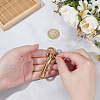 2Pcs Brass Shackle Clasps KK-WR0001-56-3