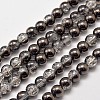 Electroplate Synthetic Crackle Quartz Bead Strands EGLA-J067-8mm-HP01-1