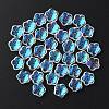 35Pcs Transparent Spray Painted Glass Beads GLAA-YW0001-75A-2