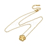 304 Stainless Steel Flower Pendant Cable Chain Necklaces for Women NJEW-U032-08G-4