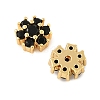 Brass Micro Pave Cubic Zirconia Beads KK-U056-15G-2