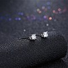 Exquisite 925 Sterling Silver Cubic Zirconia Stud Earrings EJEW-BB20109-3