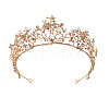 Alloy Rhinestone Crown Hair Bands for Girls Women Wedding Party Decoration HULI-PW0002-007B-1