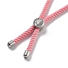 Twisted Nylon Cord Silder Bracelets DIY-B066-03P-25-2