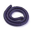Flat Round Handmade Polymer Clay Beads LS-CLAY-R067-8.0mm-04-2