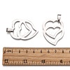 Tarnish Resistant Heart to Heart 201 Stainless Steel Pendants STAS-I032-122-3