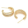 Brass Stud Earrings with Glass EJEW-K264-01G-2