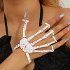 Halloween Spray Printed Alloy Finger Ring Stretch Bracelets LS-BJEW-P367-02-1