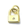 Brass Micro Pave Claer Cubic Zirconia Charms KK-H475-50G-07-1
