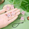 DIY Translucent Resin Pig Mobile Phone Strap Making Kits DIY-YW0011-16D-5