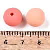 Rubberized Style Imitated Silicone Acrylic Beads MACR-T048-01B-17-3