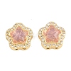 Brass Clear Cubic Zirconia Beads KK-B186-01G-04-1